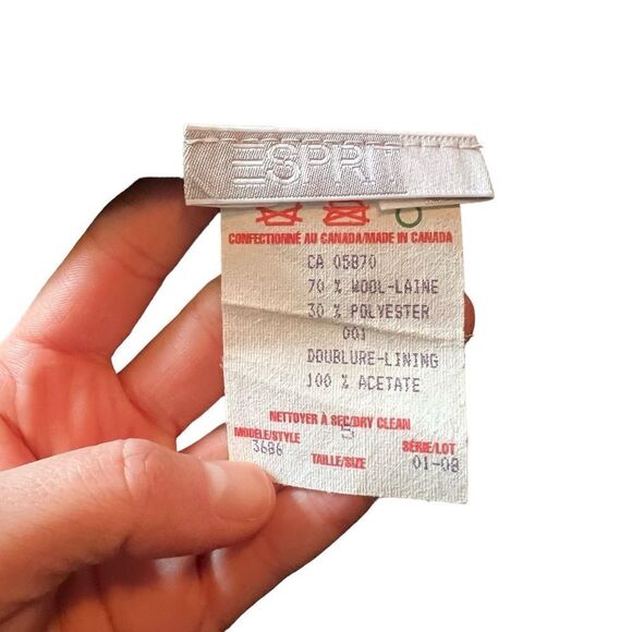 Esprit brown wool blend blazer. Size 5 - Picture 5 of 6